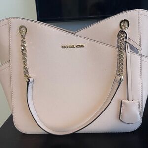 Michael Kors Blush Pink Tote with Gold Accents
